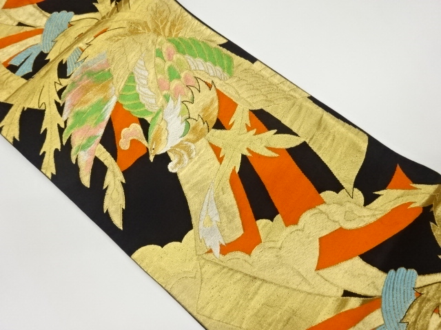 束ね熨斗に鳳凰模様織出し袋帯